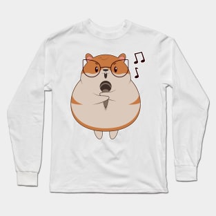 Hamster - Music with Microphone Long Sleeve T-Shirt